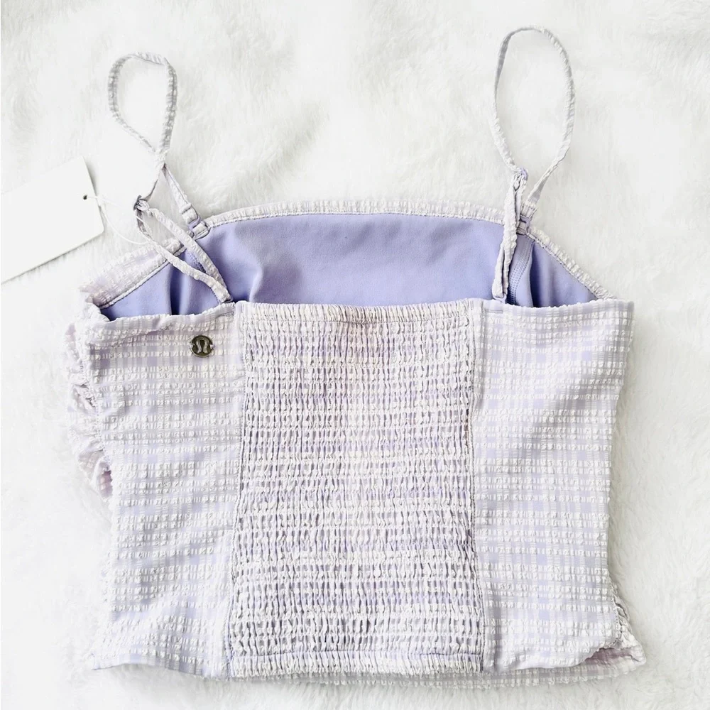 Lululemon Seersucker Check Strappy Tank Top XS/ NWT - Picture 4 of 6